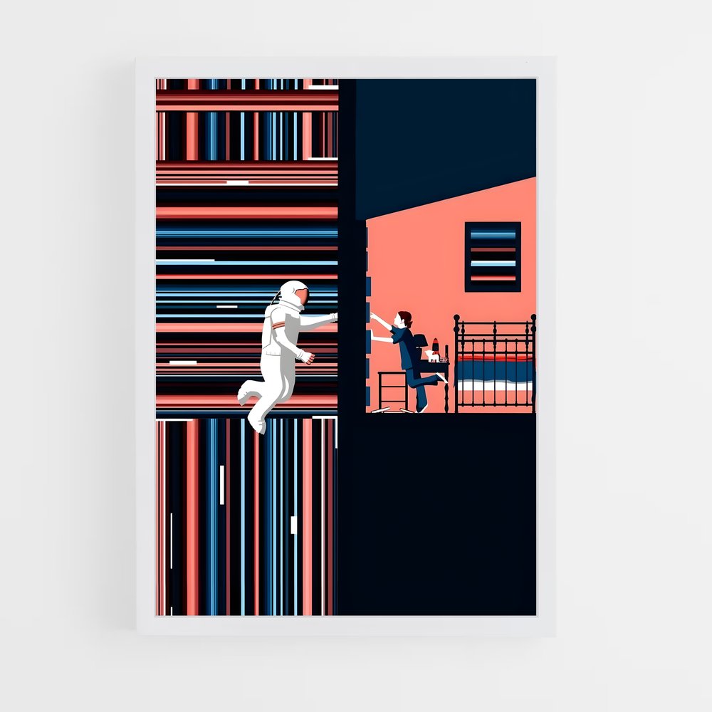 Poster L'Horizon Inconnu – affiche Art spatial (vue 3)